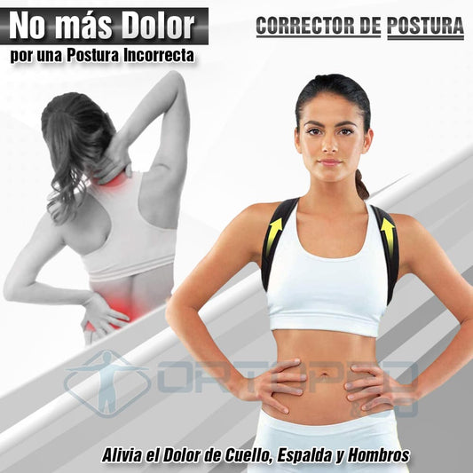 Corrector de Postura Unisex FlexEasy® | Alivio de dolor de espalda, cuello y clavícula (Compra 1 y obtén 1 GRATIS!)