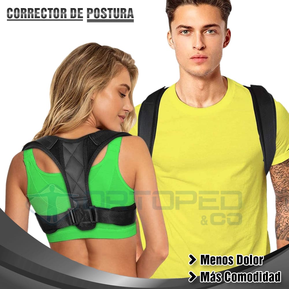 Corrector de Postura Unisex FlexEasy® | Alivio de dolor de espalda, cuello y clavícula (Compra 1 y obtén 1 GRATIS!)